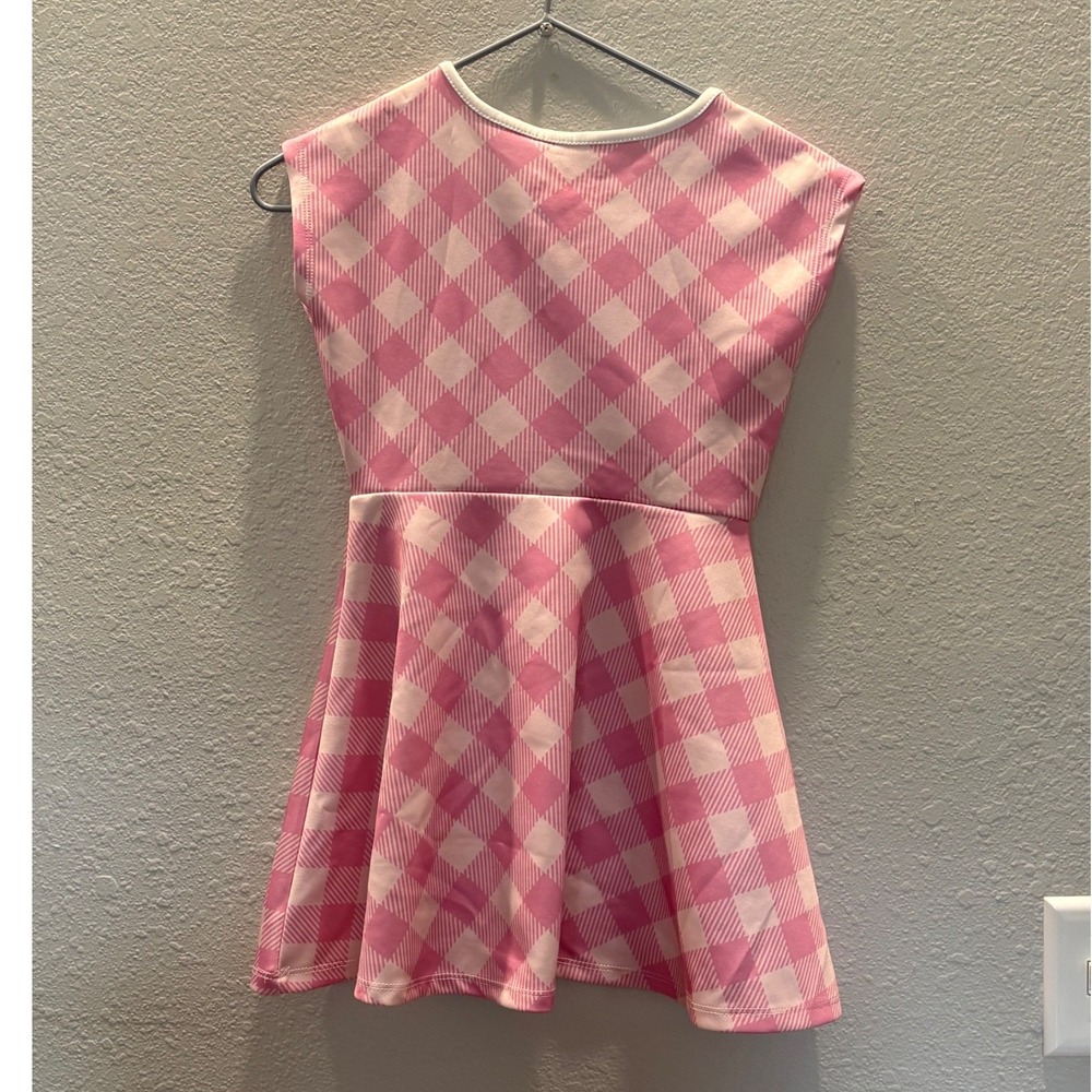 Barbie The Movie Dress Up Girls Pink Skater Dress Size S 6-6X - Picture 3 of 3